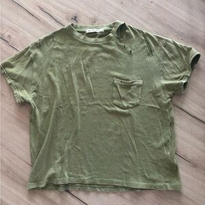 Free People Olive Short Sleeve Tee